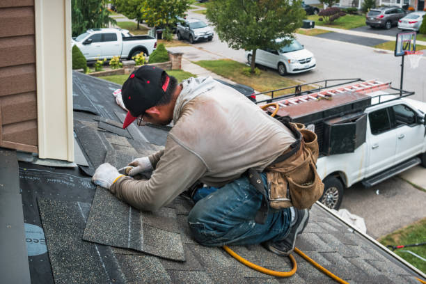 Professional Flat Roof Repair technician working in Newfoundland, NJ